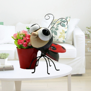 Wrought Iron Ladybug Plant Pot Stands Outdoor Decoration Sino Glory
