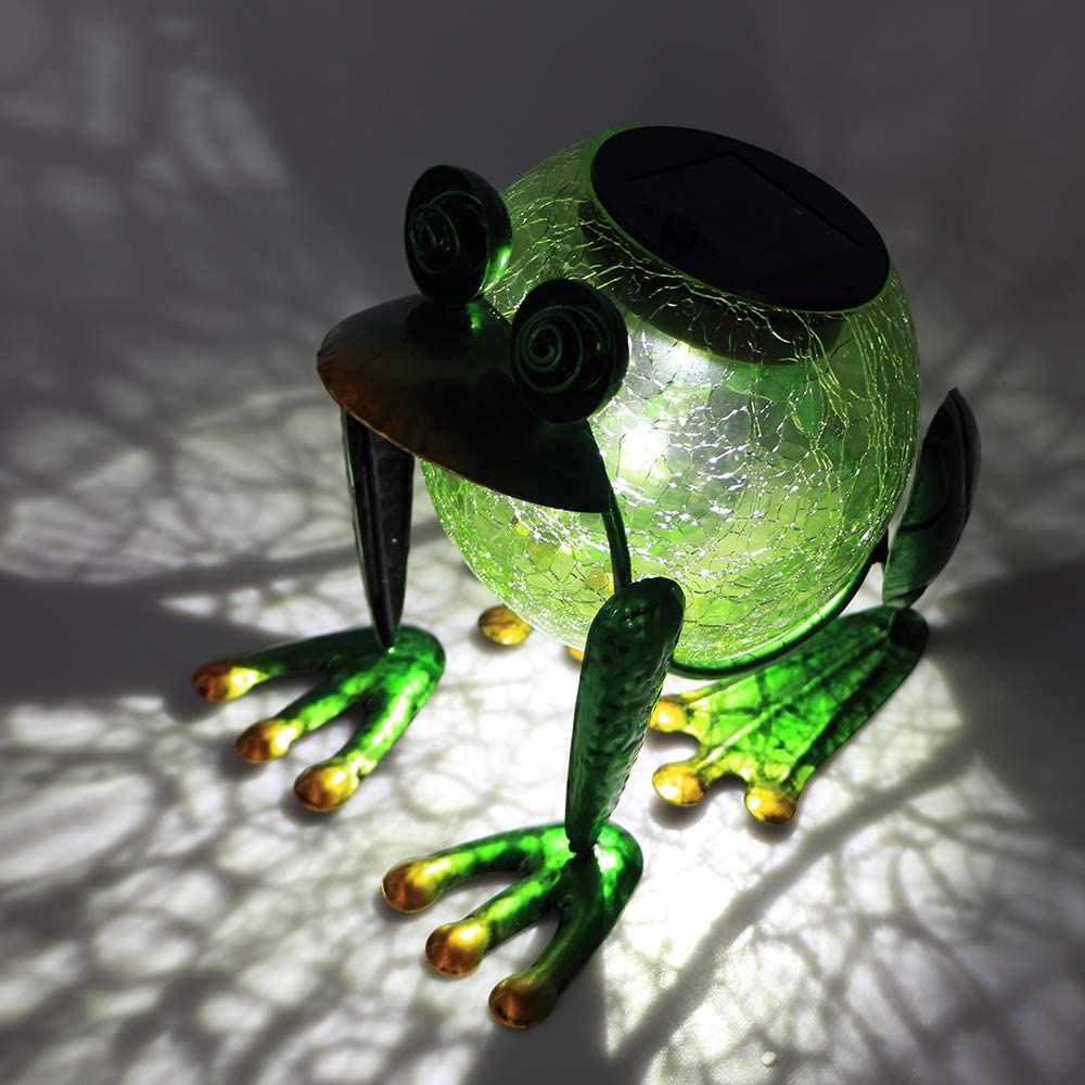 Solar Lantern Outdoor Decorative Waterproof LED Solar Lights Frog Tabletop Lamp for Outdoor Patio Garden