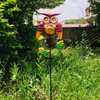 decorative solar christmas solar rocking owl garden stakes manufacturer
