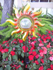 Solar Powered Glass Crackle Stake Color Changing Light with New Shining Sun