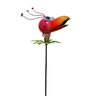 Metal green garde stakes flower pot bird head decorative lawn stakes