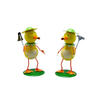 Metal decorative garden duck lawn ornaments small flower pot stakes