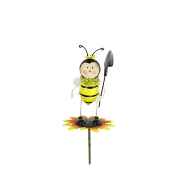 Manufaturer wholsale bumble bee garden ornaments yard stakes bee garden decorative stake