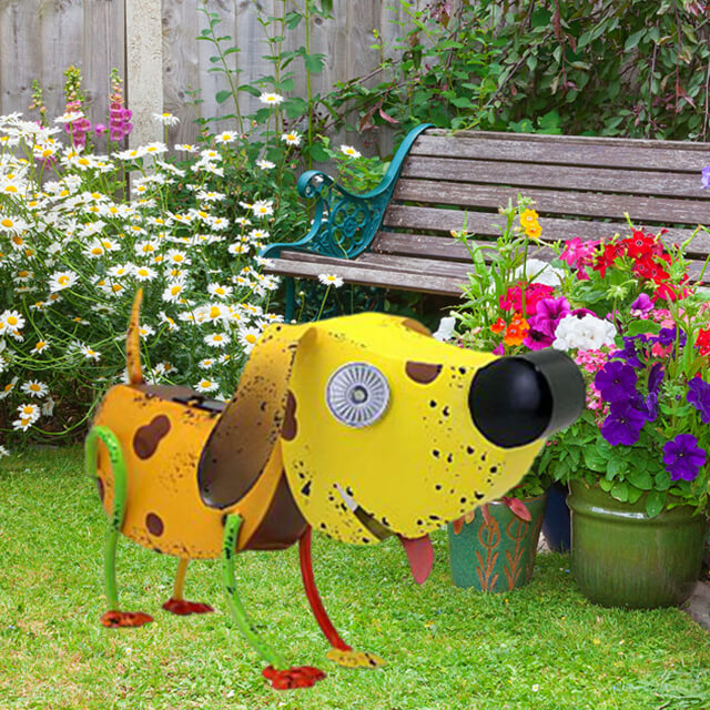 Solar Powered Yard Lights Garden Dog Led Solar Light for Yard And Lawn Animal Art
