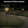 Solar Garden Light Outdoor Wind Spinner Metal Owl Decorative Solar Powered Pathway Lights Stake Warm White LED Lighting Waterproof for Yard Lawn Patio Walkway
