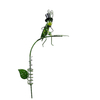 Outdoor tall garden stakes decorative metal rain gauge meter stakes with grasshopper singing design