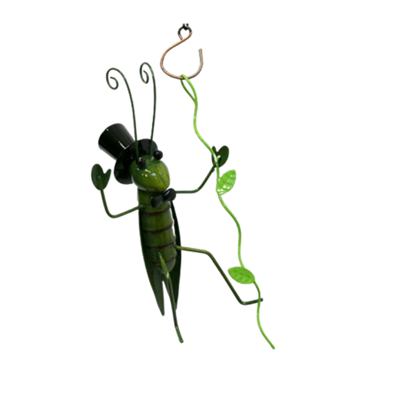 Metal grasshopper hanging garden ornaments wall decor yard art