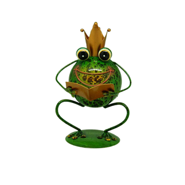 Metal conrete lawn ornaments for sale near me sitting frog reading books garden statue - Buy ...