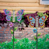 Rain Gauge Butterfly Garden Stakes Decor Glow in Dark Metal Yard Art Outdoor Lawn Pathway Patio Decorations