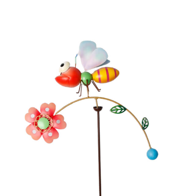 Insect with Flower Balance Garden Decoration Stakes